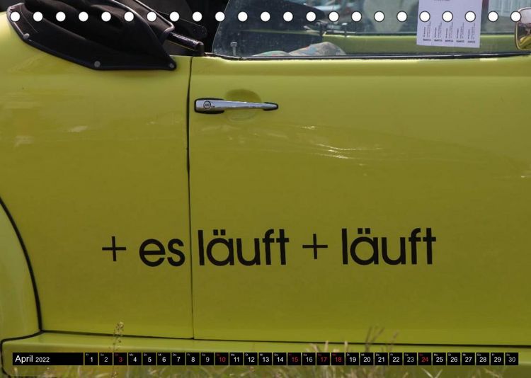 Produktbild: AUTO AUFKLEBER (Tischkalender 2022 DIN A5 quer)