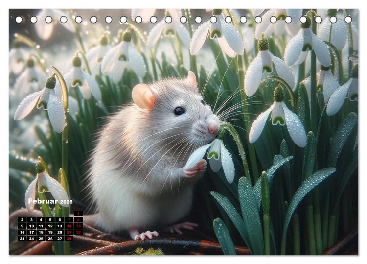 Produktbild: Lustige Ratten (Tischkalender 2026 DIN A5 quer), CALVENDO Monatskalender