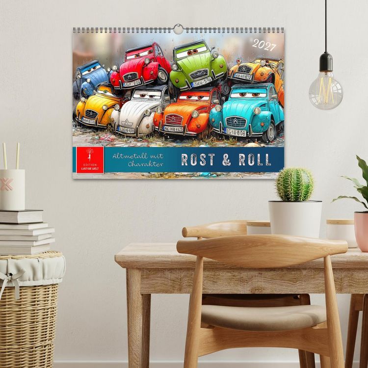 Produktbild: Rost & Roll - Altmetall mit Charakter (Wandkalender 2027 DIN A3 quer), CALVENDO Monatskalender