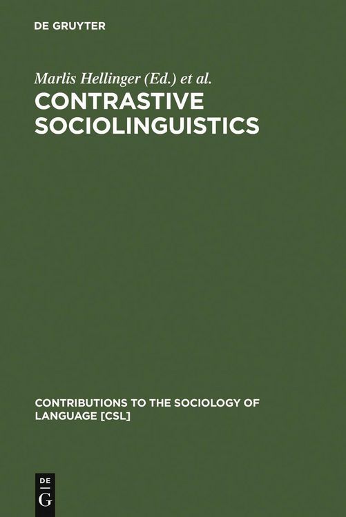 Produktbild: Contrastive Sociolinguistics