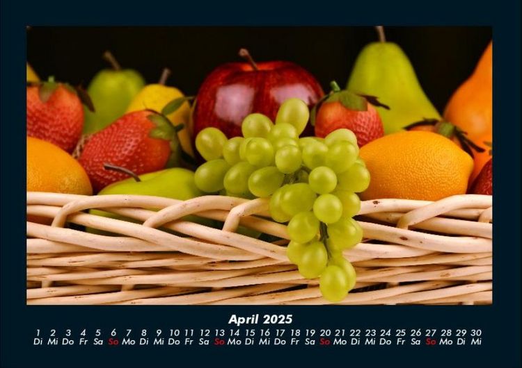 Produktbild: Obstkalender 2025 Fotokalender DIN A4