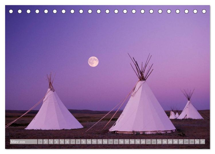 Produktbild: Magisches Indianerland (Tischkalender 2026 DIN A5 quer), CALVENDO Monatskalender