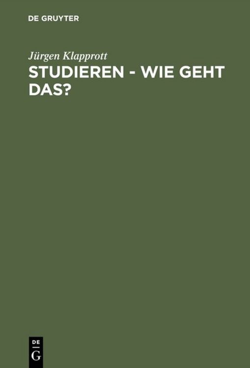 Produktbild: Studieren - wie geht das?