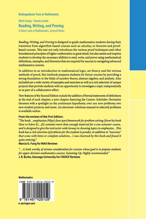 Produktbild: Reading, Writing, and Proving