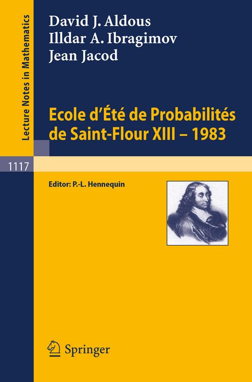 Produktbild: Ecole d'Ete de Probabilites de Saint-Flour XIII, 1983