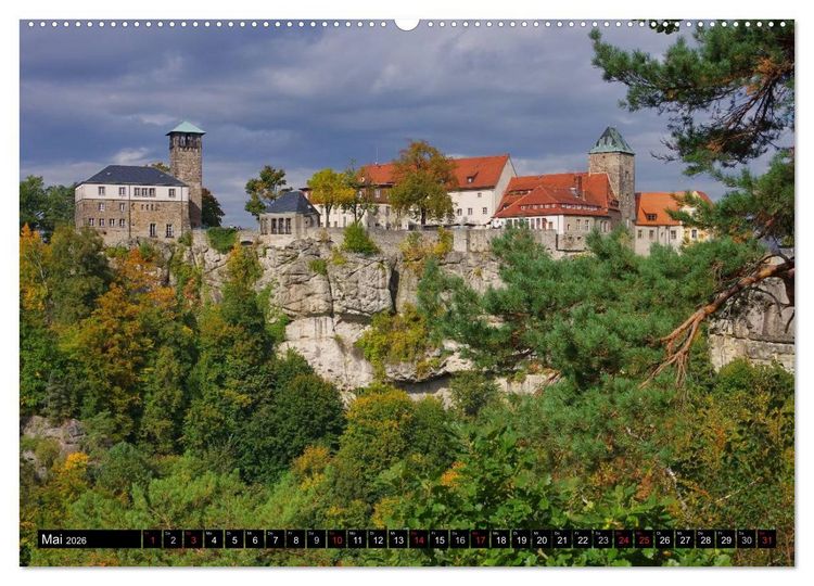 Produktbild: Elbsandsteingebirge (hochwertiger Premium Wandkalender 2026 DIN A2 quer), Kunstdruck in Hochglanz