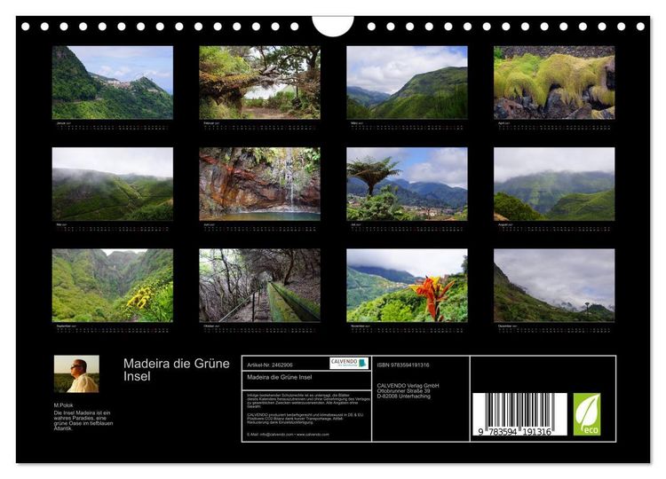 Produktbild: Madeira die Gr&uuml;ne Insel (Wandkalender 2027 DIN A4 quer), CALVENDO Monatskalender