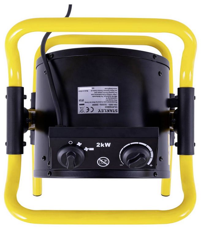 Produktbild: STANLEY SXJH102000E Heizl&uuml;fter 2000W 20m&sup2; Schwarz/Gelb