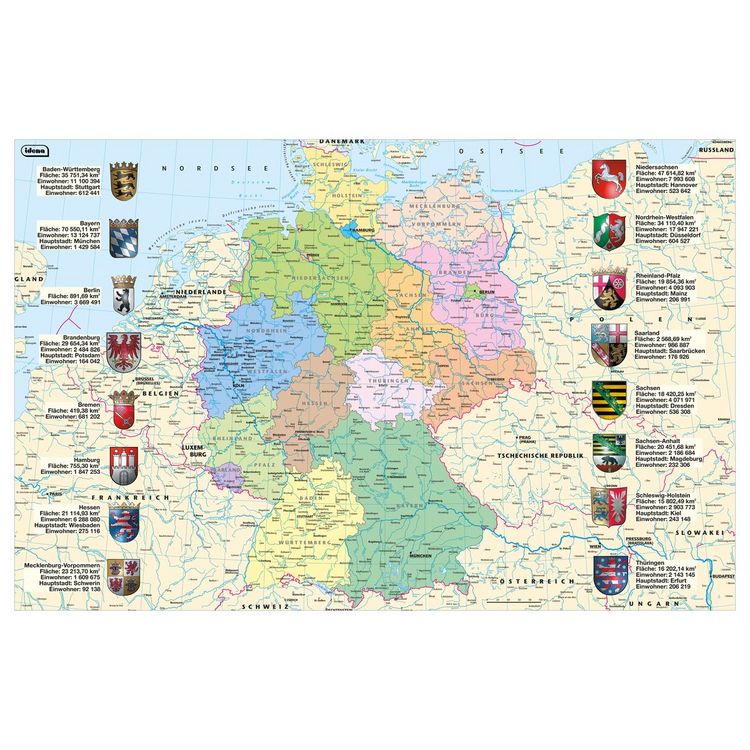 Produktbild: Idena Schreibunterlage Deutschland 58,5x38,5cm