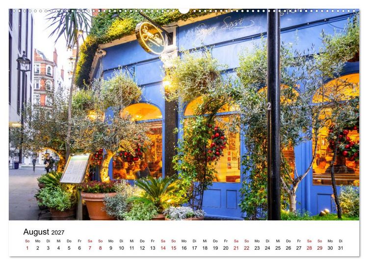 Produktbild: London, bunt und sch&ouml;n! (hochwertiger Premium Wandkalender 2027 DIN A2 quer), Kunstdruck in Hochglanz