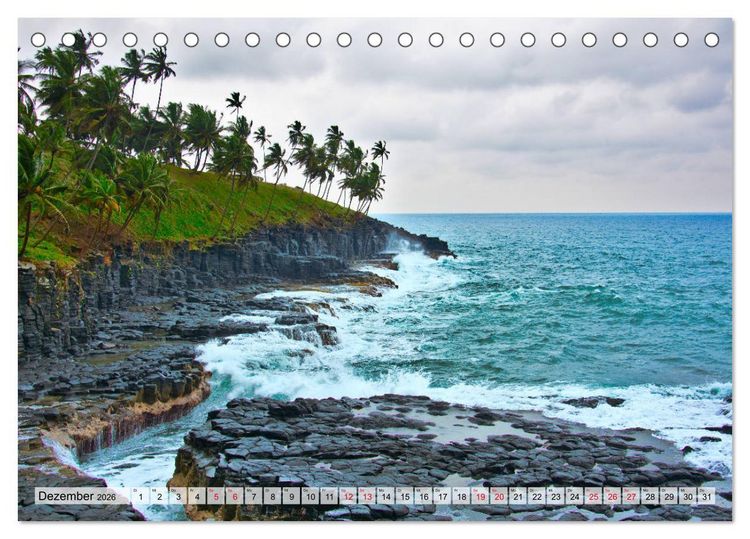 Produktbild: S&atilde;o Tom&eacute; - Inselparadies am &Auml;quator (Tischkalender 2026 DIN A5 quer), CALVENDO Monatskalender