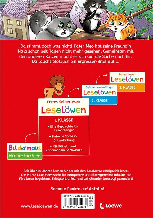 Produktbild: Lesel&ouml;wen 1. Klasse - Die Katzen-Detektive