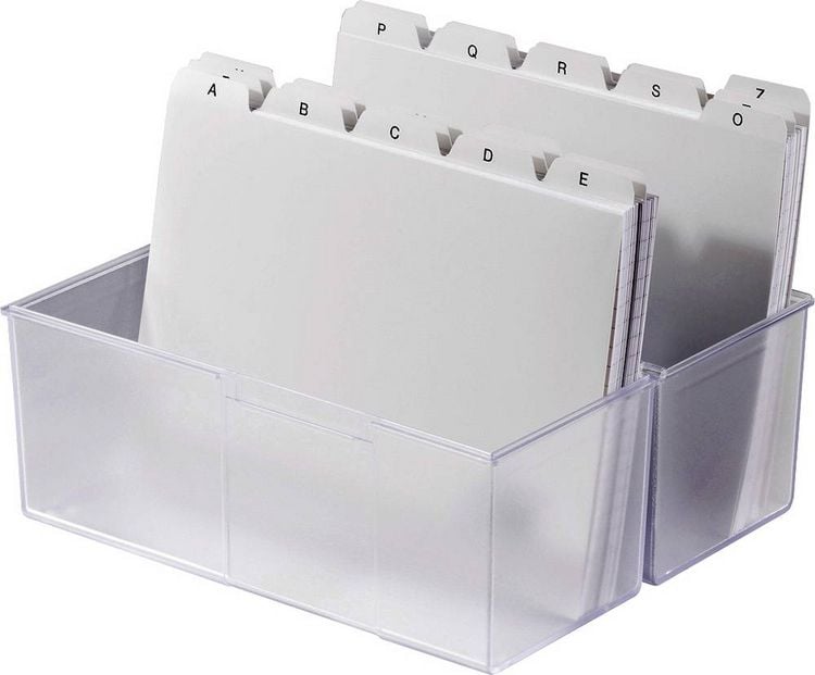 Produktbild: HAN 975-63 Karteibox Transluzent, Klar max. Anzahl der Karten: 500 Karten DIN A5 quer
