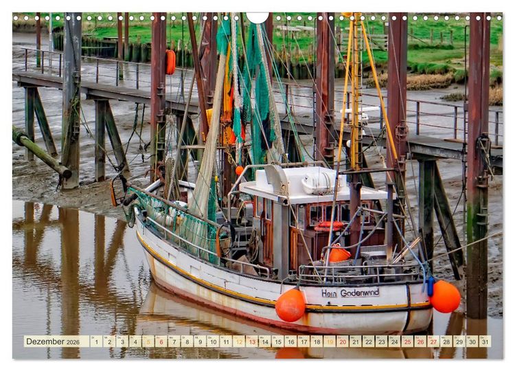 Produktbild: Maritime Augenblicke - Fischkutter (Wandkalender 2026 DIN A3 quer), CALVENDO Monatskalender