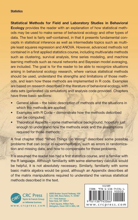 Produktbild: Statistical Methods for Field and Laboratory Studies in Behavioral Ecology