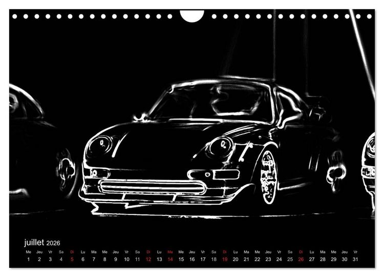 Produktbild: 911 Lignes (Calendrier mural 2026 DIN A4 vertical), CALVENDO calendrier mensuel