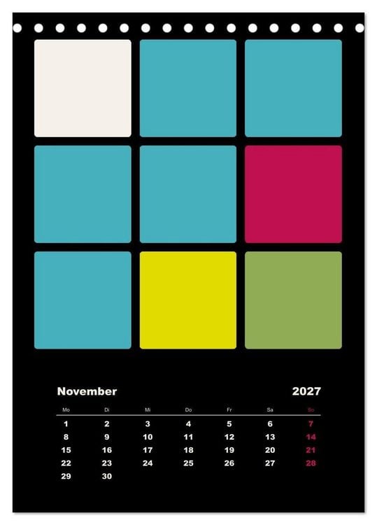 Produktbild: Fotokalender FARBFL&Auml;CHEN (Tischkalender 2027 DIN A5 hoch), CALVENDO Monatskalender