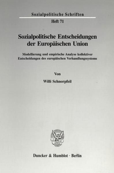 Produktbild: Sozialpolitische Entscheidungen der Europ&auml;ischen Union.