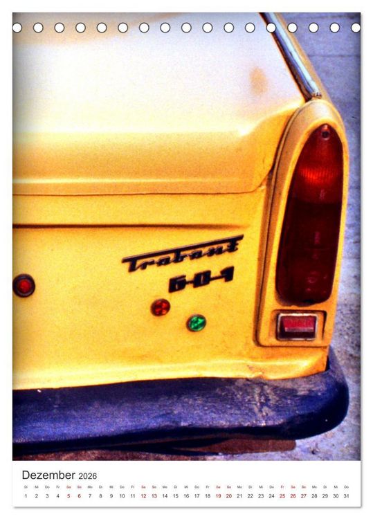 Produktbild: Auto-Land DDR - Trabant und Wartburg (Tischkalender 2026 DIN A5 hoch), CALVENDO Monatskalender