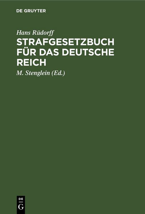 Produktbild: Strafgesetzbuch f&uuml;r das deutsche Reich