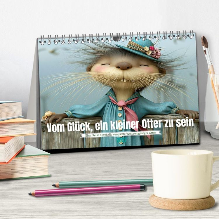 Produktbild: Vom Gl&uuml;ck, ein kleiner Otter zu sein (Tischkalender 2027 DIN A5 quer), CALVENDO Monatskalender