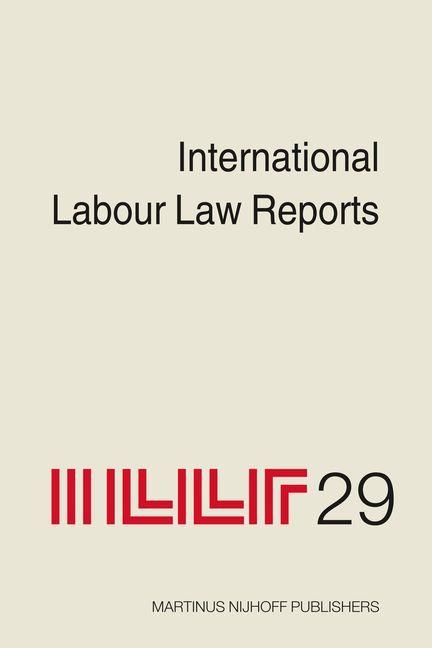Produktbild: International Labour Law Reports, Volume 29