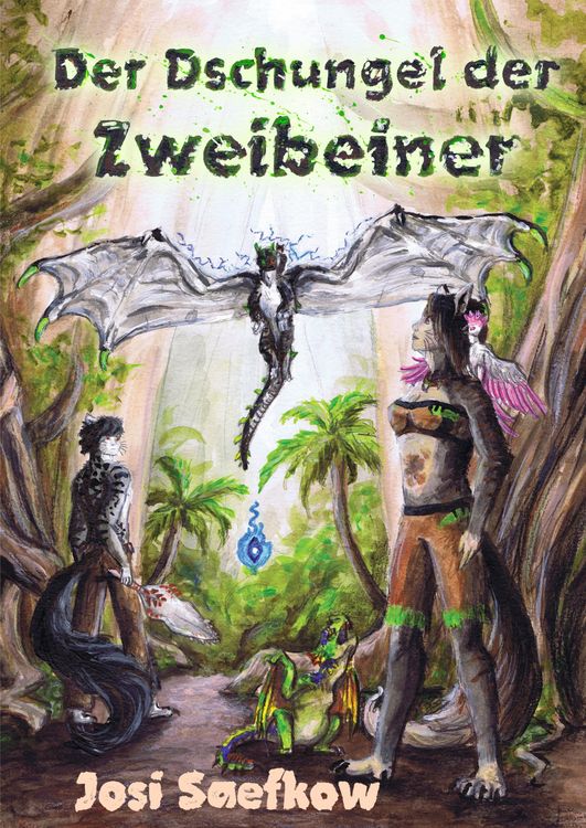 Produktbild: Der Dschungel der Zweibeiner. Illustrierter Fantasieroman &uuml;ber Katzenmenschen und Drachen
