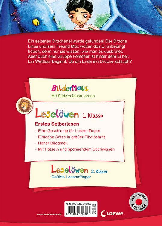 Produktbild: Lesel&ouml;wen 1. Klasse - Das geheimnisvolle Drachenei