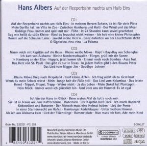 Produktbild: Der blonde Hans. Auf der Reeperbahn nachts um Halb Eins, 4 Audio-CDs