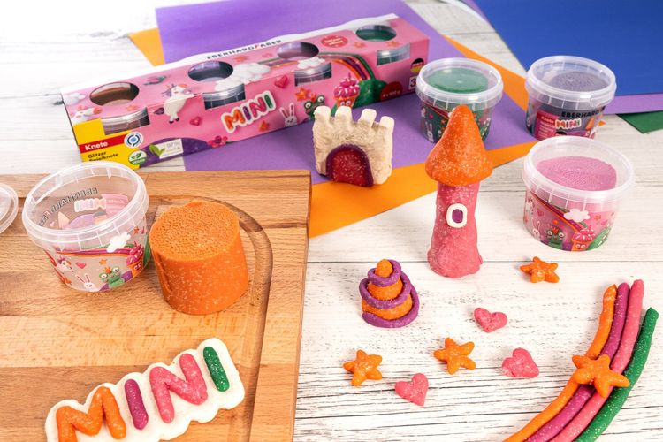 Eberhard Faber 572511 - Spielknete Glitzer 4er Set