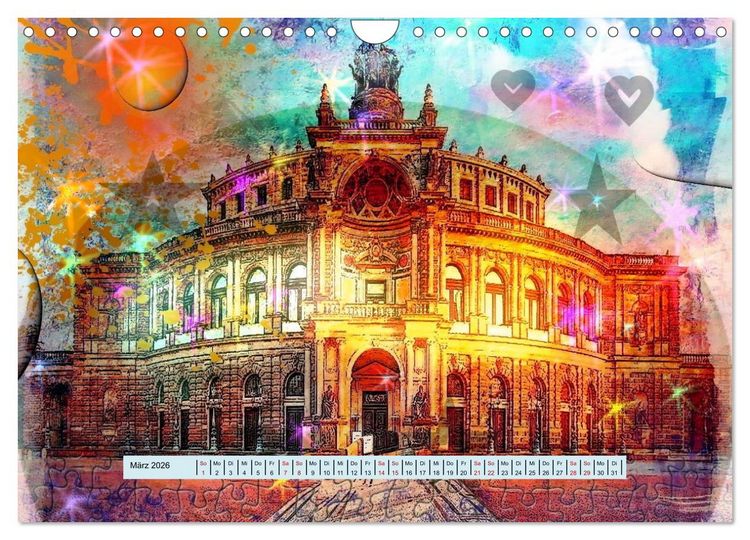 Produktbild: Gr&uuml;&szlig;e aus Dresden (Wandkalender 2026 DIN A4 quer), CALVENDO Monatskalender