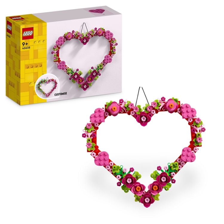 Produktbild: LEGO Iconic 40638 Herz-Deko Spielzeug f&uuml;r Kinder zum Bauen, Dekoration