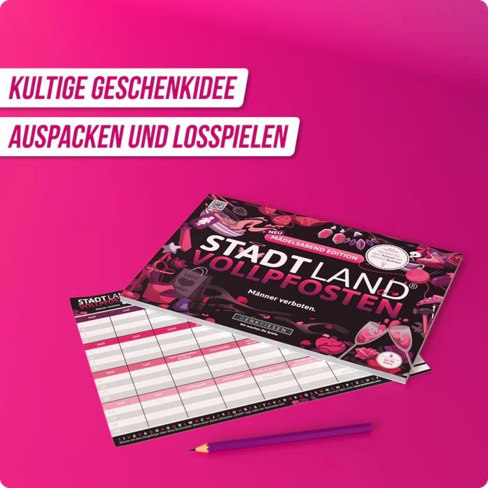 Produktbild: DENKRIESEN - STADT LAND VOLLPFOSTEN&reg; - M&Auml;DELSABEND EDITION "M&auml;nner verboten." - A4