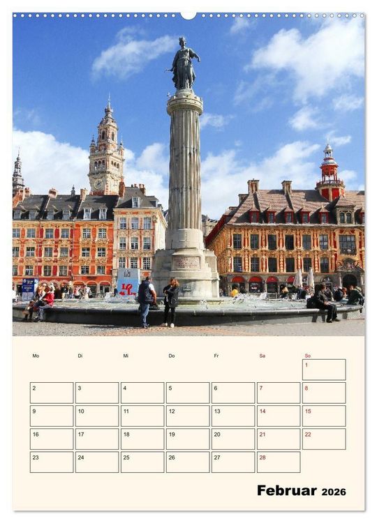 Produktbild: Lille - Lebendige Metropole (Wandkalender 2026 DIN A2 hoch), CALVENDO Monatskalender