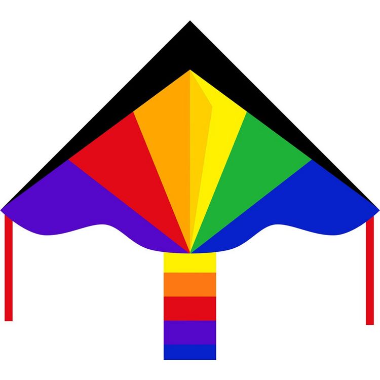 Produktbild: Ecoline Einleiner Drachen Simple Flyer Rainbow Spannweite (Details) 1200 mm Windst&auml;rken-Eignung 2 - 5 bft
