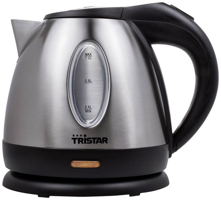 Tristar WK-1325 Wasserkocher Edelstahl, Schwarz Fassungsvermögen: 1.2l kaufen