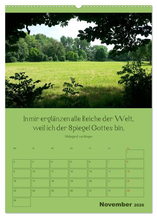 Produktbild: Erkenntnis und Weisheit - Hildegard von Bingen (Wandkalender 2026 DIN A2 hoch), CALVENDO Monatskalender