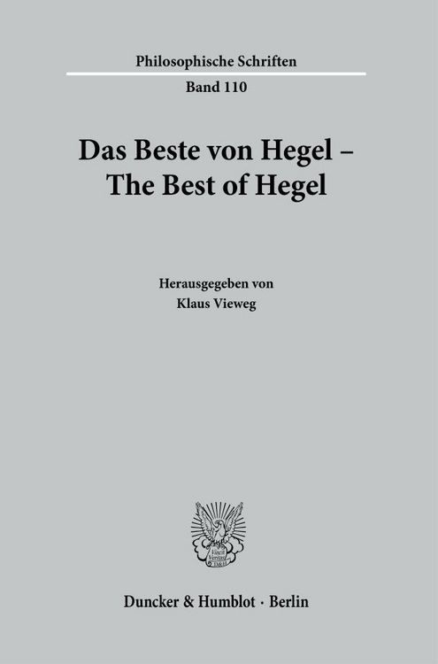 Produktbild: Das Beste von Hegel &ndash; The Best of Hegel.