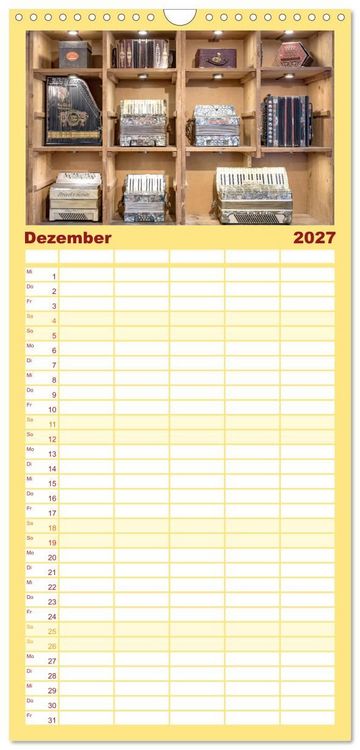Produktbild: Familienplaner 2027 - Akkordeon, Hast Du da noch T&ouml;ne? mit 5 Spalten (Wandkalender, 21 x 45 cm) CALVENDO