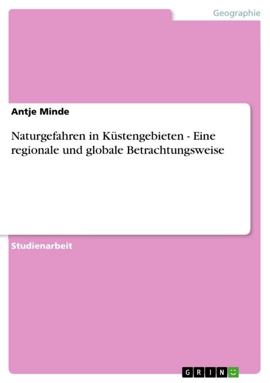 Produktbild: Naturgefahren in K&uuml;stengebieten - Eine regionale und globale Betrachtungsweise