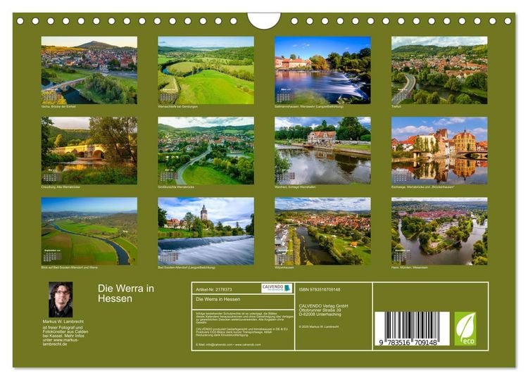Produktbild: Die Werra in Hessen (Wandkalender 2026 DIN A4 quer), CALVENDO Monatskalender