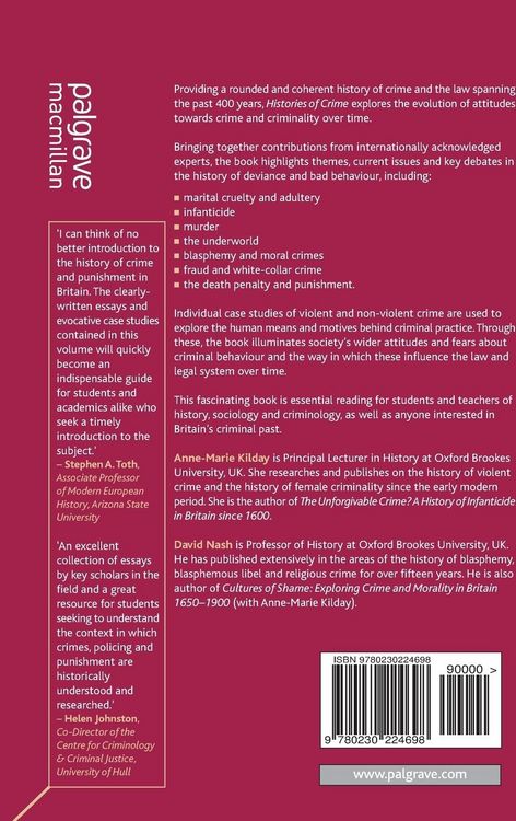 Produktbild: Histories of Crime