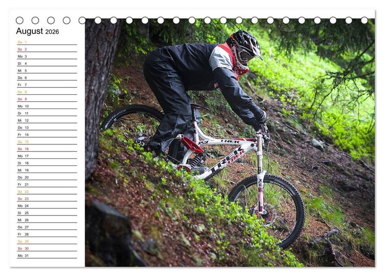 Produktbild: Mountainbike Freeride Momente (Tischkalender 2026 DIN A5 quer), CALVENDO Monatskalender