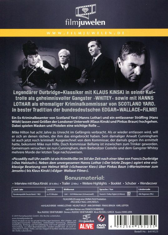 Piccadilly null Uhr zwölf (Filmjuwelen)