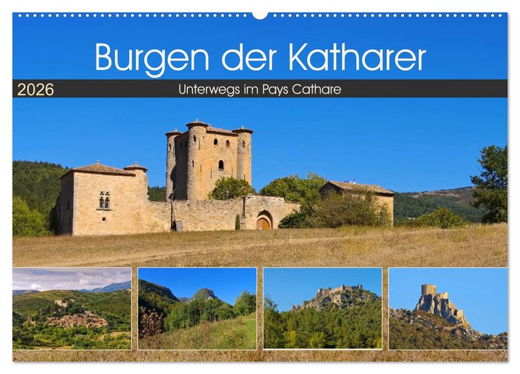 Produktbild: Burgen der Katharer - Unterwegs im Pays Cathare (Wandkalender 2026 DIN A2 quer), CALVENDO Monatskalender