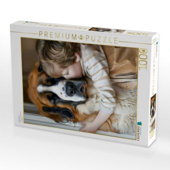 Produktbild: CALVENDO Puzzle Bernhardiner | 1000 Teile Lege-Gr&ouml;&szlig;e 64x48cm Foto-Puzzle f&uuml;r gl&uuml;ckliche Stunden