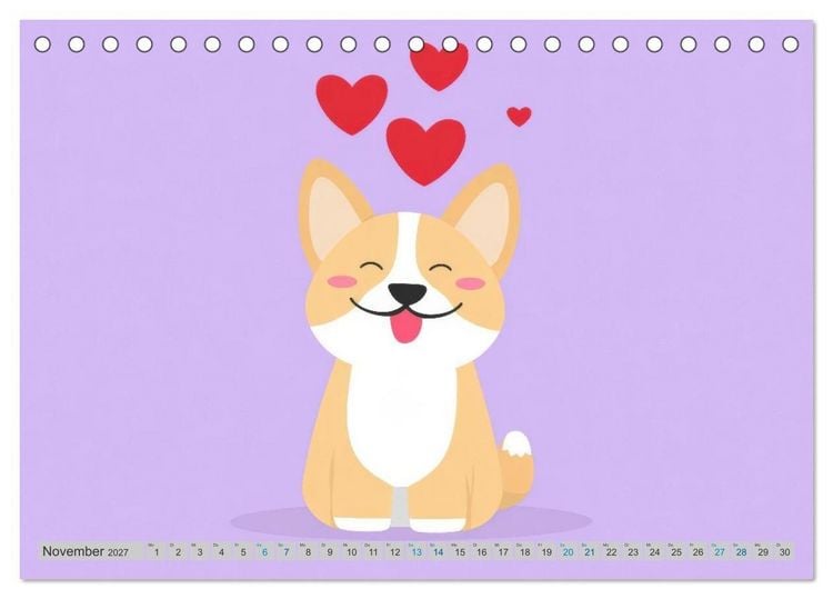 Produktbild: Corgi-Charme (Tischkalender 2027 DIN A5 quer), CALVENDO Monatskalender