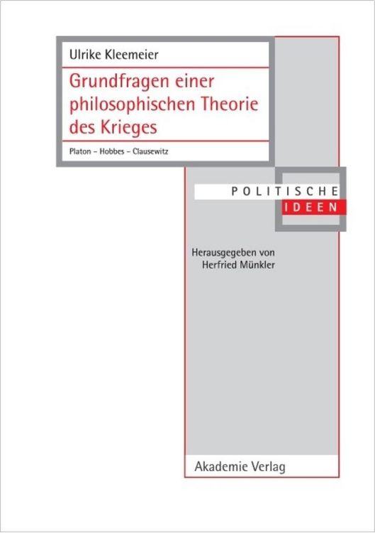 Produktbild: Grundfragen einer philosophischen Theorie des Krieges