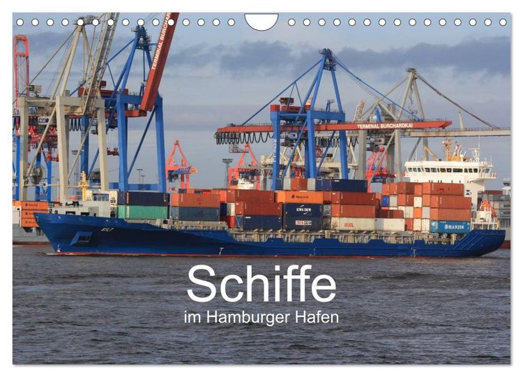 Produktbild: Schiffe im Hamburger Hafen (Wandkalender 2026 DIN A4 quer), CALVENDO Monatskalender