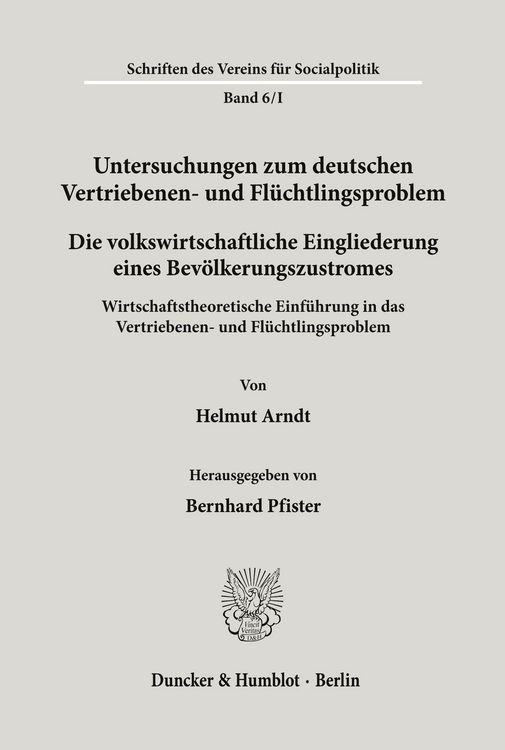 Produktbild: Untersuchungen zum deutschen Vertriebenen- und Fl&uuml;chtlingsproblem.
